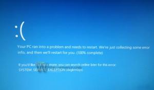Ret Windows 10 0x0000003B System_Service_Exception