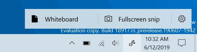 Windows 10 18917 Mises à jour de l'espace de travail Windows Ink