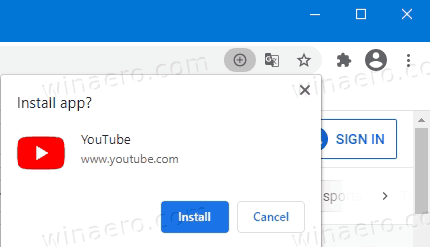 Installer YouTube dans Google Chrome