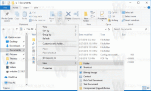 Fjern standard nye kontekstmenupunkter i Windows 10