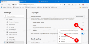 Aktiver eller deaktiver tilbud om å oversette sider i Microsoft Edge Chromium
