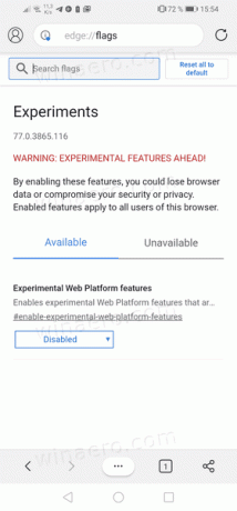 Edge Android Bayrakları Sayfası