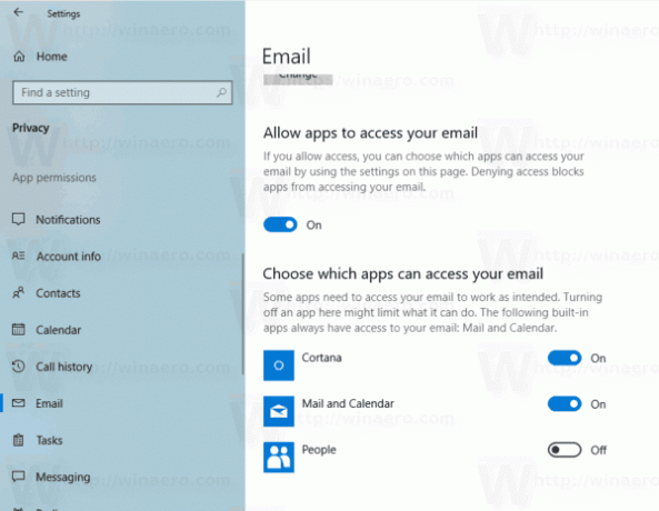 Windows 10 E-Mail-Zugriff für bestimmte Apps deaktivieren