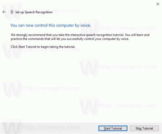 Windows 10 Włącz rozpoznawanie mowy Krok 10