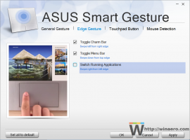 So deaktivieren Sie Metro-Edge-Swipe- und Touch-Charm-Gesten für Trackpads (Touchpads) in Windows 8.1 und Windows 8