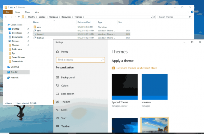 Windows 10 File Explorer Anvend tema 