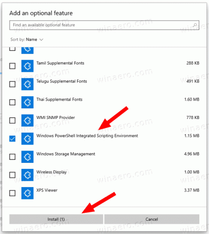 Windows 10 დააინსტალირეთ Poweshell Ise პარამეტრები