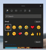 Įgalinkite „Windows 10X“ jutiklinę klaviatūrą su jaustukais ir GIF „Windows 10“.