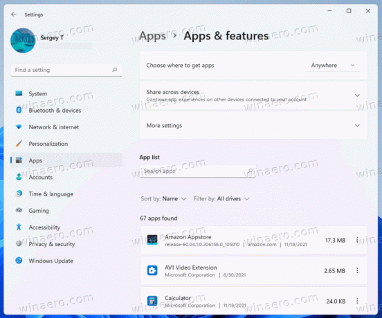 Windows 11 alkalmazások és szolgáltatások Alkalmazások