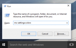 Ms-settings komandos Windows 10 Fall Creators Update