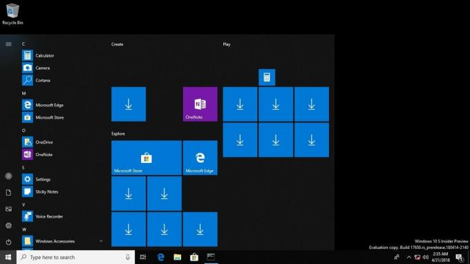 Desktop snello di Windows 10