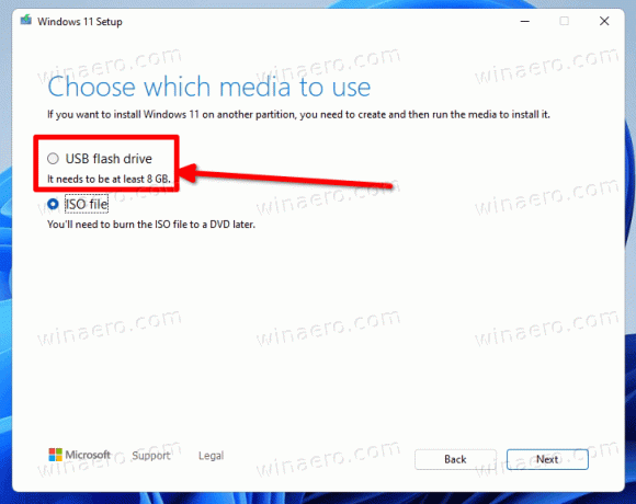 Windows 11 미디어 생성 도구로 부팅 가능한 USB 드라이브 만들기