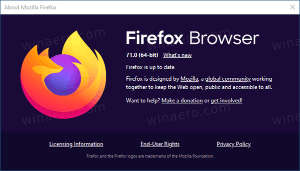 Firefox 71 Over
