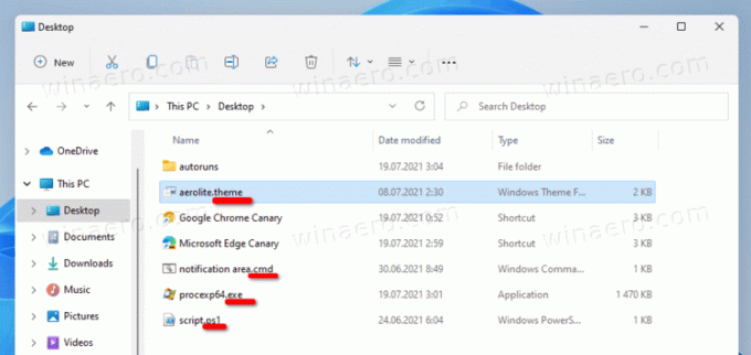Omogočene razširitve datotek za Windows 11
