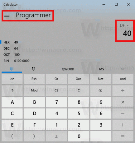 Kalkulator Windows 10