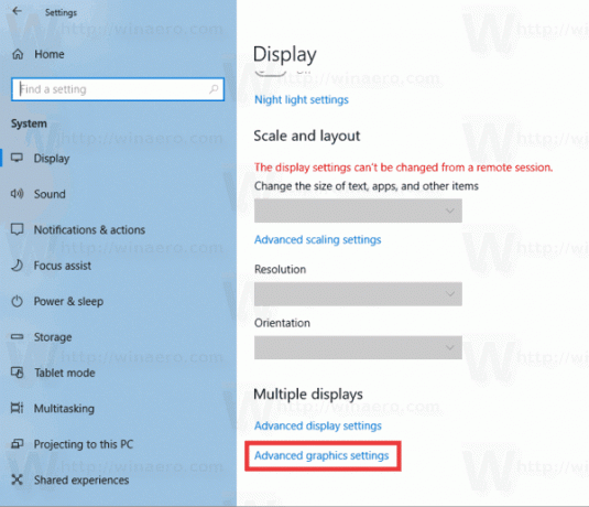 Windows 10 Display Grafische Instellingen Link