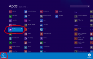 Windows 8.1-ის დაწყების ეკრანზე დესკტოპის ფილა აკლია