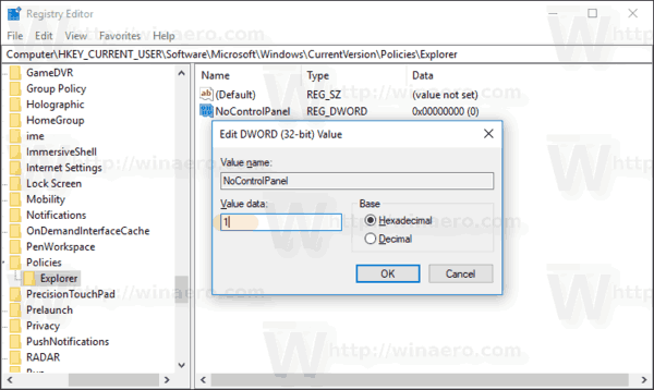 Dezactivați panoul de control și setările în Windows 10