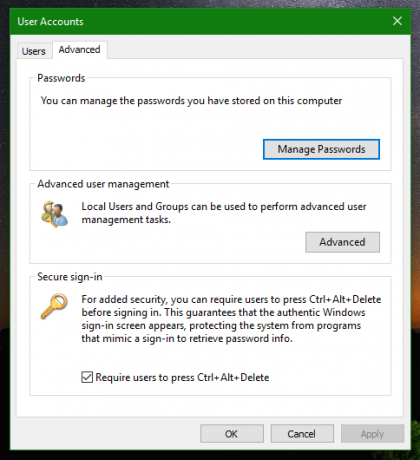 Windows 10 aktiver ctrl alt del kontrollpanel