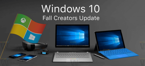 באנר הלוגו של Windows 10 Fall Creators Update