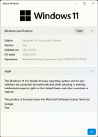 WinverUWP: Winver-ის არაოფიციალური თანამედროვე ვერსია Windows 11 და 10-ისთვის
