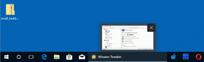 A Windows 10 testreszabott tálcagombjának szélessége