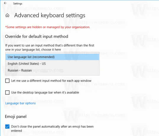 Windows 10 Встановити розкладку клавіатури за замовчуванням