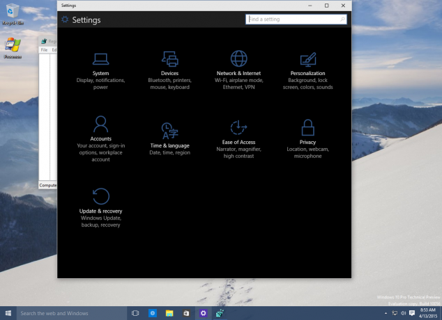 Windows10ダークシステムのテーマ