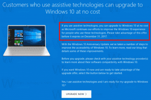 Gratis uppgraderingserbjudande för Windows 10 för användare av hjälpmedel upphör denna söndag