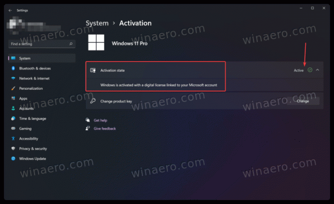 Controleer de activeringsstatus in Windows 11