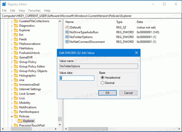 Nonaktifkan Opsi Folder Di Windows 10