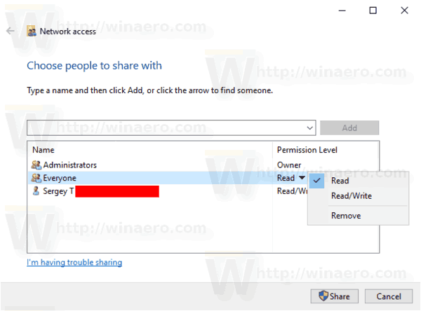 Windows10フォルダーを共有して4にアクセスできる