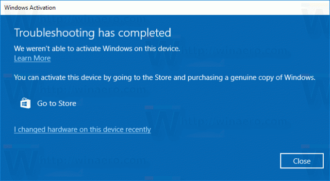 Poradce při potížích s aktivací systému Windows 10 se nezdaří