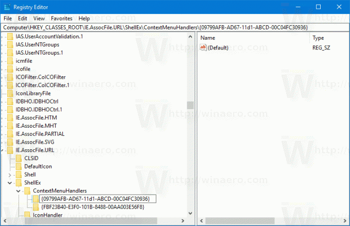 Windows 10 URL 파일에 열기 추가