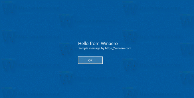 Windows 10 logon meddelelse 