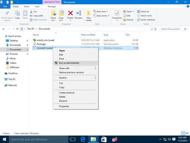 Windows 10 remove hub interno
