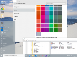 Windows 10-ის პარამეტრების აპს დაამატეთ დავალების ზოლის მორგებული ფერი