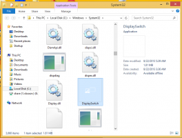 Växla mellan flera skärmar (bildskärmar) direkt med en genväg eller från kommandoraden i Windows 7 och Windows 8