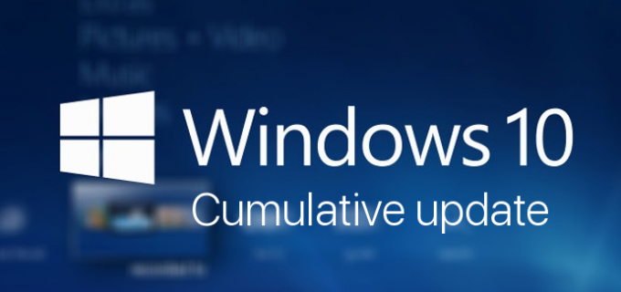 Windows 10 ბანერის კუმულაციური განახლებები