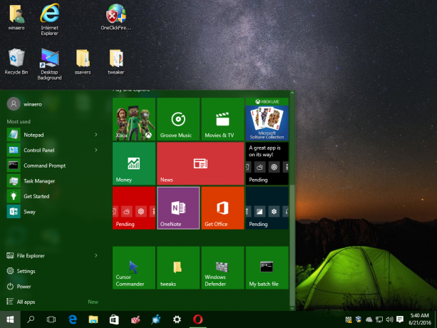 Windows 10 festet batchfil for å starte
