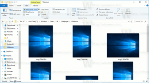 Deaktiver forhåndsvisning av miniatyrbilder Border Shadow i Windows 10