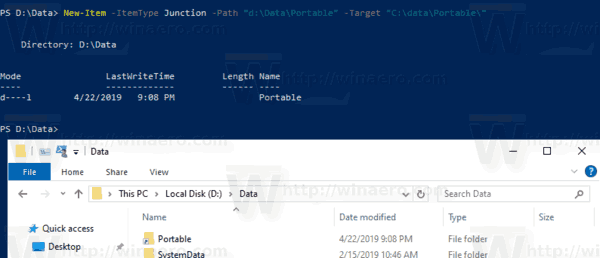 PowerShell Create Directory Junction