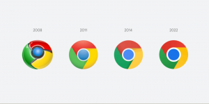 Aqui está um novo logotipo do Google Chrome