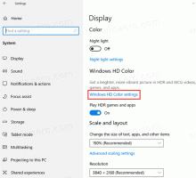 Slå HDR og WCG Color til skærm til eller fra i Windows 10
