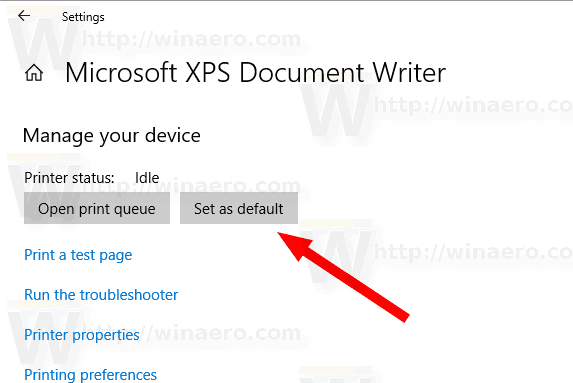 Windows 10 Definir impressora padrão