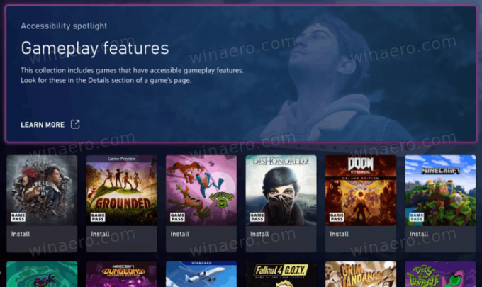 Xbox vous permettra de trouver des jeux avec des fonctionnalités d'accessibilité spécifiques