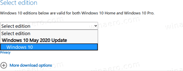 Windows10バージョン2004Isoイメージを直接ダウンロードする