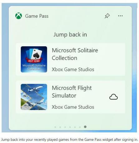 Game Pass-widgetverbeteringen
