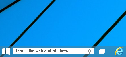 casella di ricerca sulla barra delle applicazioni Windows 10