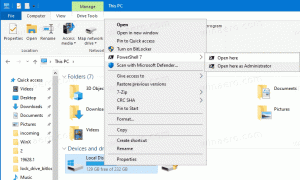 PowerShell 7 lisamine või eemaldamine Ava siin Windows 10 kontekstimenüü